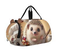 Borsone da viaggio per ragazzi Weekend Duffel Pernottamento Viaggio Borse Ragazze Tote Scomparto Scarpa Pinguino Coppia Cuore Amore, Tempo di cottura del riccio dolce, classico