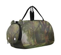 Borsone da viaggio per ragazzi Weekender Overnight Bierstadt Albert Rocky Mountain Sheep Ovis Montana borsone da viaggio con scomparto per scarpe, Valle Yosemite Albert Bierstadt Arte, classico