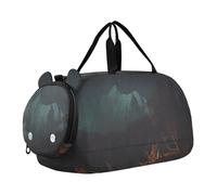 Borsone da viaggio per ragazzi Weekender Overnight Bierstadt Albert Rocky Mountain Sheep Ovis Montana borsone da viaggio con scomparto per scarpe, Paesaggio Montagnoso Albert Bierstadt, classico