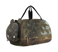 Borsone da viaggio per ragazzi Weekender Overnight Bierstadt Albert Rocky Mountain Sheep Ovis Montana borsone da viaggio con scomparto per scarpe, Stampa Bierstadt Albert Street Nassau, classico