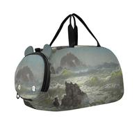 Borsone da viaggio per ragazzi Weekender Overnight Bierstadt Albert Rocky Mountain Sheep Ovis Montana borsone da viaggio con scomparto per scarpe, Albert Bierstadt Seal Rock California, classico