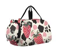 Borsone da viaggio per ragazzi Weekender Pernottamento Ragazze Borsone da viaggio Tote Bagaglio Bambini Sport Carino Cartoon Tartarughe marine Blu, carino, fragole, mucca, macchie, classico