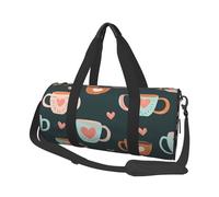 Borsone da viaggio per tazze da caffè, borsa da palestra con cuore innamorato, borsa da palestra per uomini e donne, borsone sportivo, bagaglio a mano per viaggi di fine settimana, lavoro, campeggio