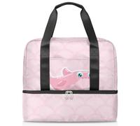 Borsone da viaggio per uomini, donne, ragazze e ragazzi, 21 l, borsa da fine settimana separata per sport, palestra, viaggi, weekender, graziosa squama di pesce balena, Colore, 21L, Borsone da viaggio