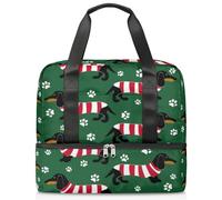 Borsone da viaggio per uomini, donne, ragazze e ragazzi, 21 l, borsa per il fine settimana, borsa da viaggio per sport, palestra, viaggi, weekend, animale divertente bassotto, Colore, 21L, Borsone da