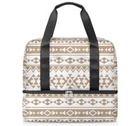 Borsone da viaggio per uomini, donne, ragazze e ragazzi, 21 l, borsa per il fine settimana separata per sport, palestra, viaggi, weekender, stampa etnica boho, Colore, 21L, Borsone da viaggio
