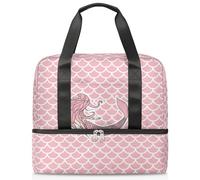 Borsone da viaggio per uomini, donne, ragazze e ragazzi, 21 l, borsa per il fine settimana separata per sport, palestra, viaggi, weekender, graziosa squama di pesce sirena, Colore, 21L, Borsone da