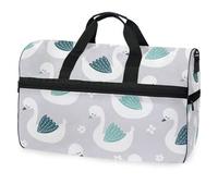 Borsone da viaggio per uomini, donne, ragazzi, ragazze, adolescenti, con scomparto per scarpe, per la notte, il fine settimana, yoga, allenamento, borsa da allenamento con animali dei cartoni animati,