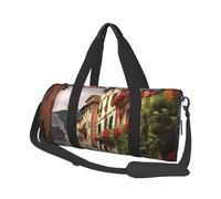 Borsone da viaggio per uomo e donna, con scomparto per scarpe, grande capacità, borsa da viaggio per la notte, bella borsa da portare con sé, borsa sportiva da palestra per viaggi e yoga, Nero ,