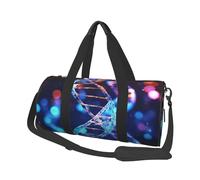 Borsone da viaggio per uomo e donna, con scomparto per scarpe, grande capacità, borsa da viaggio per la notte, elica genetica, borsa da viaggio, borsa da palestra per viaggi e yoga, Nero , Taglia