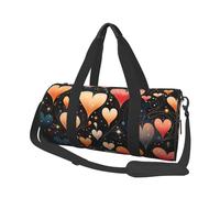 Borsone da viaggio per uomo e donna, con scomparto per scarpe, grande capacità, borsa per la notte, simboli multipli, borsa da portare con sé, borsa sportiva da palestra, per viaggi, yoga, Nero ,