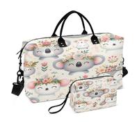 Borsone da viaggio per uomo e donna, con simpatico koala, lama e topo, borsa da palestra con borsa portaoggetti, borsa da viaggio per viaggi, palestra, yoga, Koala, lama e topo carini, Taglia unica,