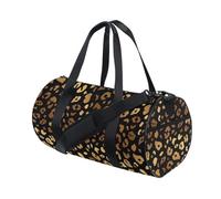 Borsone da viaggio per uomo e donna, stampa leopardata color bronzo, motivo ghepardo, grande borsone da viaggio per la notte, unisex, grande capienza, borsa sportiva da palestra, Leopardo 58, Misura