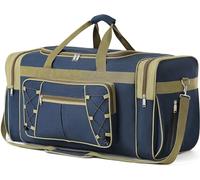 Borsone da viaggio per uomo weekender sopra la notte borsa da trasporto leggera extra large Oxford borsone da palestra robusto impermeabile per uomini e donne 66 cm (oro blu), Blu oro., X-Large, X-Large