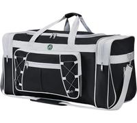 Borsone da viaggio per uomo weekender sopra la notte borsa da trasporto leggera extra large Oxford borsone da palestra robusto impermeabile per uomini e donne 66 cm (oro blu), Nero, Bianco, X-Large