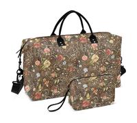 Borsone da viaggio per weekender/pernottamento, borsone da palestra con borsa da toilette per palestra, set da 2 pezzi, Vite rosa marrone