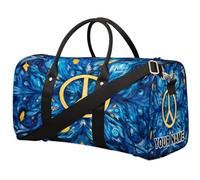 Borsone da viaggio personalizzato personalizzato, borsa da palestra sportiva, borsa da ballo, borsa da ballo pieghevole, borsa da viaggio per weekend, borsa da viaggio per donne, uomini, segno di pace