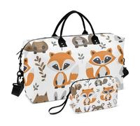 Borsone da viaggio, piccola borsa da palestra colorata con volpe, borsa da palestra, borsa per la notte, per uomini e donne, viaggi, sport, yoga, Multicolore, Taglia unica