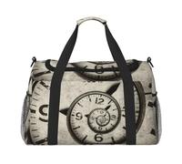 Borsone da viaggio, pieghevole, bagaglio a mano con tracolla staccabile, per weekend, palestra, pendolari in aeroporto, 50 x 33 x 26 cm, Orologio intrecciato, One Size, Bagaglio a mano