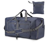 Borsone da viaggio pieghevole, CestMall borsa da palestra sportiva ripiegabile 70L con gancio in plastica e borsa per scarpe extra, per il weekend, impermeabile per la notte