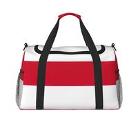 Borsone da viaggio pieghevole con bandiera di Monaco, borsa tote bagaglio a mano per gite nel fine settimana, per viaggi spontanei, nero, taglia unica, Nero, One Size