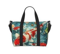 Borsone da viaggio pieghevole con stampa da uomo karate, borsa sportiva da palestra, borsa da weekend all'aperto, borsa a tracolla per aria, borsa da viaggio, fitness, brevi pause per donne e uomini