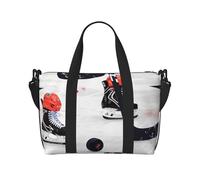 Borsone da viaggio pieghevole con stampa da uomo karate, borsa sportiva da palestra, borsa da weekend all'aperto, borsa a tracolla per aria, borsa da viaggio, fitness, brevi pause per donne e uomini