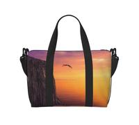 Borsone da viaggio pieghevole con stampa di fenicotteri rosa, borsa da viaggio, borsa da viaggio, borsa da viaggio per viaggi e voli, borsa per il fine settimana per donne e uomini, Bellissimo Mare