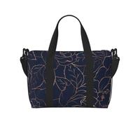 Borsone da viaggio pieghevole con stampa di Halloween, borsa da viaggio, borsa da viaggio pieghevole, borsa da viaggio per viaggi e voli, borsa per il fine settimana per donne e uomini, Fiori Oro Boho