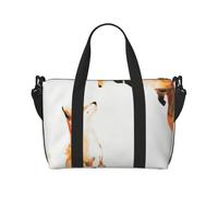 Borsone da viaggio pieghevole con stampa di luna e stelle notturne, borsa da viaggio, borsa da viaggio pieghevole, borsa da viaggio per il fine settimana, per donne e uomini, Mamma e Baby Fox, One
