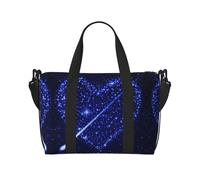 Borsone da viaggio pieghevole con stampa di stelle cadenti e cuore, adatto per viaggi, lavoro, palestra, ecc