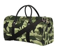 Borsone da viaggio pieghevole mimetico con motivo gatto e ombra, impermeabile, per sport, palestra, con spallacci