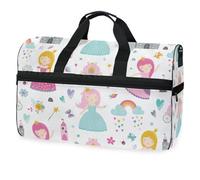 Borsone da viaggio Princess Castle per uomini, donne, ragazzi, ragazze, adolescenti, borsa da palestra oversize con scomparto per scarpe, per la notte, il fine settimana, yoga, allenamento, borsa da