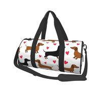 Borsone da viaggio Romantico Bassotto Borse da weekend per le donne Borse da viaggio di grande capacità Borse da viaggio pieghevoli Borse da viaggio Borsa leggera da palestra per viaggio/regalo, Nero