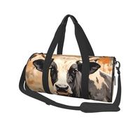 Borsone da viaggio rotondo con bandiera del Canada, grande capacità, resistente, per vacanze, palestra, brevi viaggi, Arte Di Vacchetta Marrone, Taglia unica