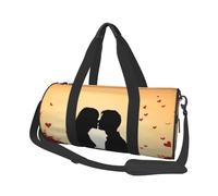 Borsone da viaggio stile tribale modello Weekender borsa da notte per uomo donna borsa da palestra sportiva di grande capacità borsa da palestra in tela borse da viaggio yoga, Silhouette Coppia