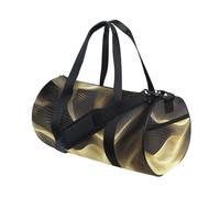 Borsone da viaggio tridimensionale con linee dorate dorate, borsa da viaggio per la notte, borsa a mano e bagaglio da allenamento, multifunzionale