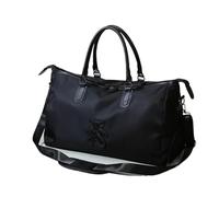 Borsone da viaggio uomo Borsa sportiva da donna, borsa viaggio, weekend impermeabile, valigie, borse, bagagli, yoga, a tracolla con for scarpe Porta abiti da viaggio(Black-01)