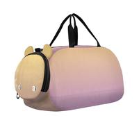 Borsone da viaggio verde acqua per ragazze Tote Weekender durante la notte scomparto per scarpe borsone da trasporto per ragazzi, Giallo Lavanda Gradiente Ombre, classico