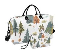 Borsone da viaggio, viaggio su strada, natura selvaggia, borsa da palestra con borsa portaoggetti, borsa per la notte, per uomini e donne, viaggi, sport, yoga, Multicolore, Taglia unica