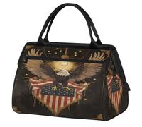 Borsone da viaggio vintage con bandiera dell'Aquila America, per donne, uomini, bambini, ragazzi, ragazze, weekend, 24 l, borsone da cabina per sport, palestra, yoga, Colore, Grande, Organizer per