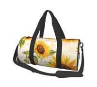Borsone da viaggio vintage con girasole per giornali, borsa da palestra per uomini e donne, borsone sportivo, bagaglio a mano per viaggi di fine settimana, lavoro, campeggio