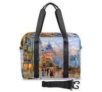 Borsone da viaggio vintage con paesaggio stradale per donne, uomini, ragazze e ragazzi, borsa da viaggio per il fine settimana da 32 l, borsa grande da cabina per viaggi, sport, palestra, Colore,