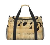 Borsone da viaggio vintage per pianoforte, note musicali, palestra, pernottamento, weekender, per uomini e donne, leggero, bagaglio a mano per allenamento e vacanze