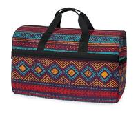 Borsone da viaggio vintage senza cuciture per uomini, donne, ragazzi, ragazze, adolescenti, borsa da palestra oversize con scomparto per scarpe durante la notte, fine settimana, yoga, allenamento,