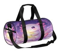 Borsone da viaggio Weekender per la notte da palestra per donne e uomini | Axolotl Star Cosmic - Borsa leggera da danza sportiva, con tasca con cerniera, per adolescenti