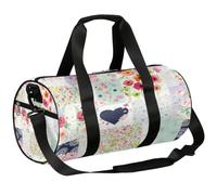 Borsone da viaggio Weekender per la notte da palestra per donne e uomini | Borsa leggera per sport da danza, tasca con cerniera, borsa per pigiama party per adolescenti, motivo patchwork floreale