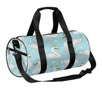 Borsone da viaggio Weekender per la notte da palestra per donne e uomini | Borsa leggera per sport da danza, tasca con cerniera, borsa da viaggio per adolescenti - Princess Swan