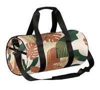 Borsone da viaggio Weekender per la notte da palestra per donne e uomini | Borsa leggera per sport da danza, tasca con cerniera, borsa da viaggio per adolescenti - Tropical Monstera Boho