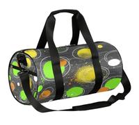 Borsone da viaggio Weekender per la notte da palestra per donne e uomini | Borsa sportiva leggera da ballo, tasca con cerniera, per adolescenti - Neon Circle